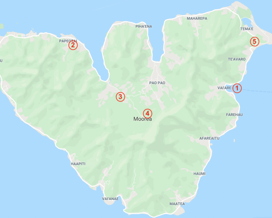 moorea-map moorea maps