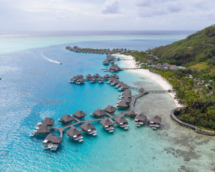 conrad-bora-bora-drone-water-bungalows conrad bora bora nui
