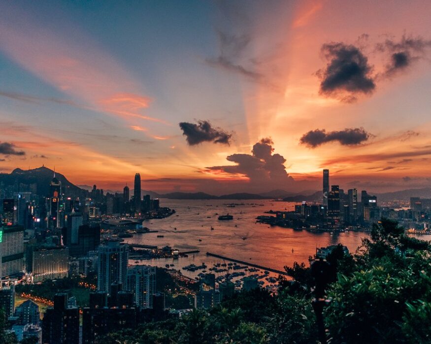 hong-kong-sunset sunset in hong kong