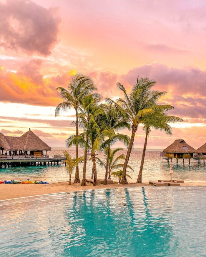 conrad-bora-bora-pool-sunset conrad bora bora nui pool