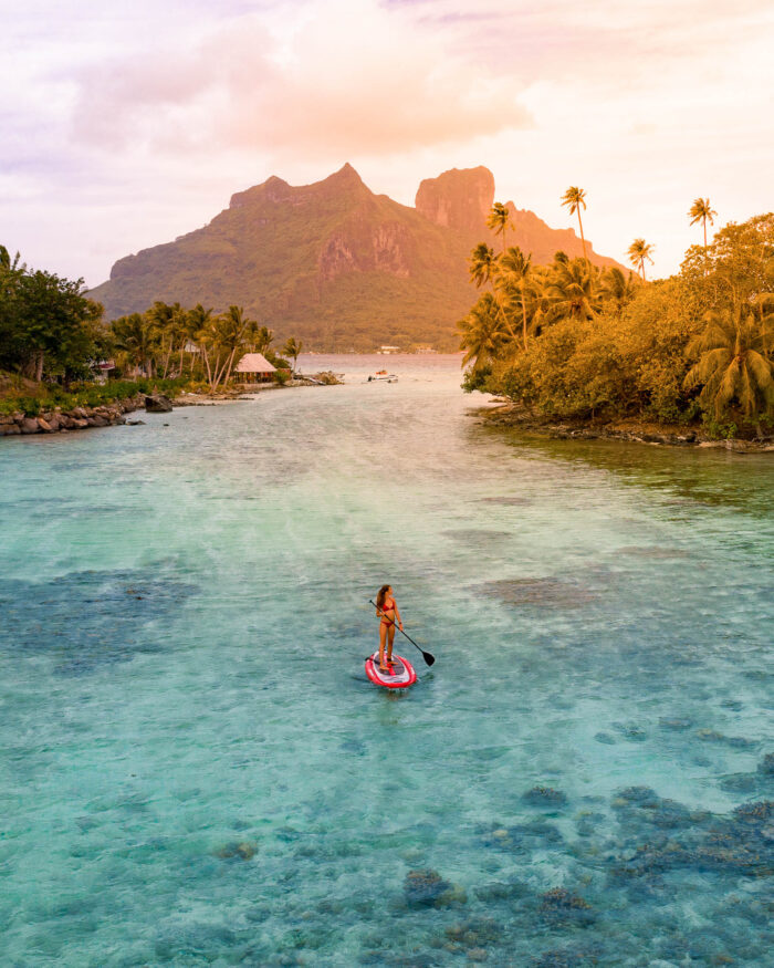 bora-bora-stand-up-paddle-board bora bora top travel destinations