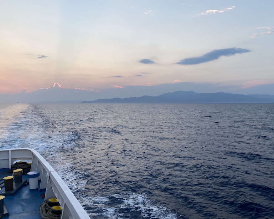 Greece-ferry-sunset