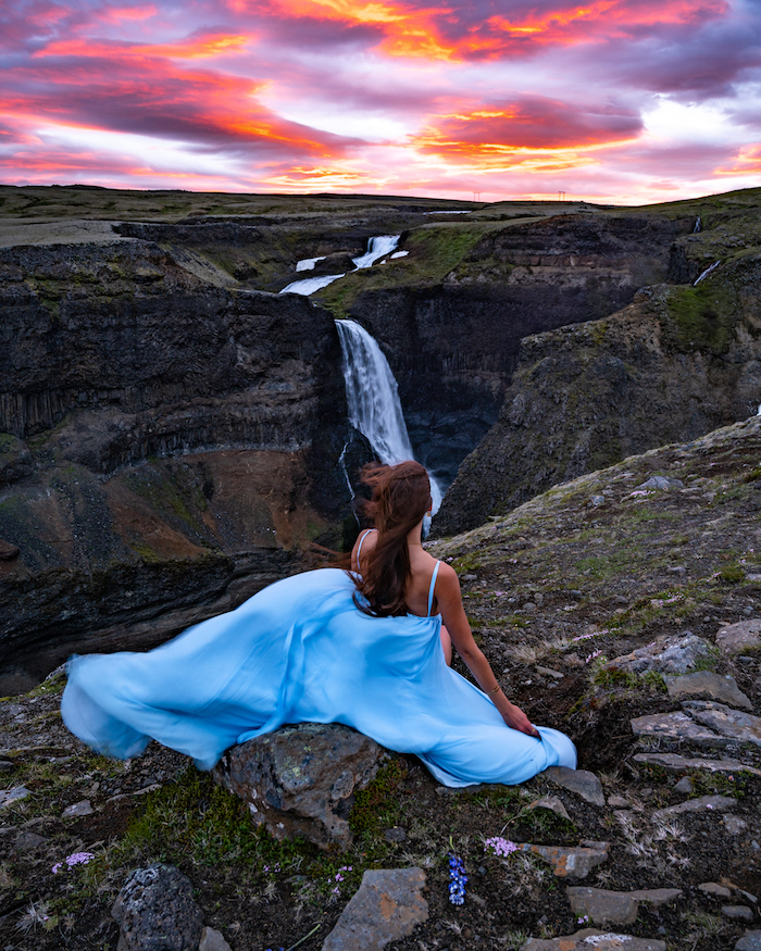 haifoss-island-highlights Island Highlights Háifoss waterfall sunset