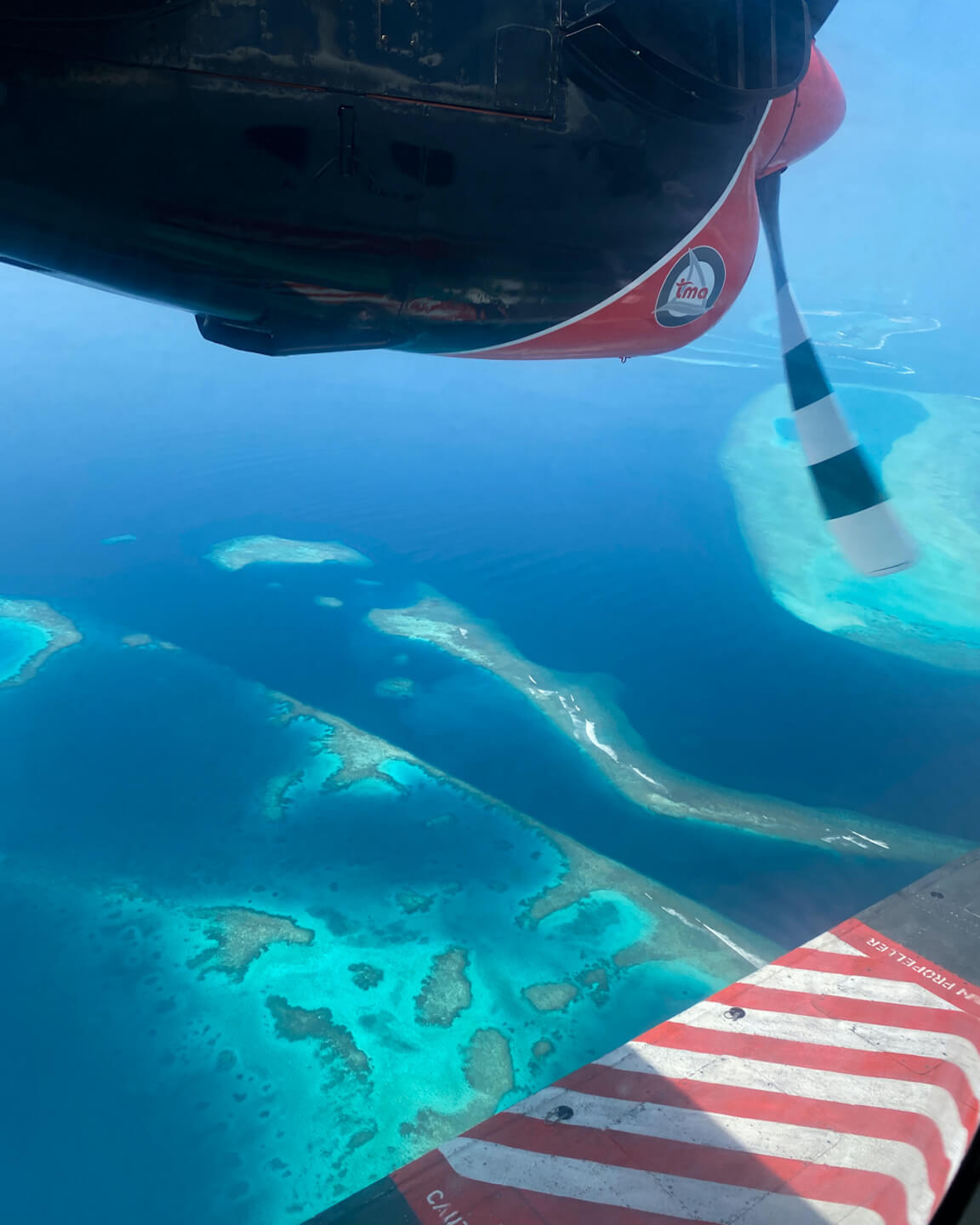 Sea plane views Maldives
