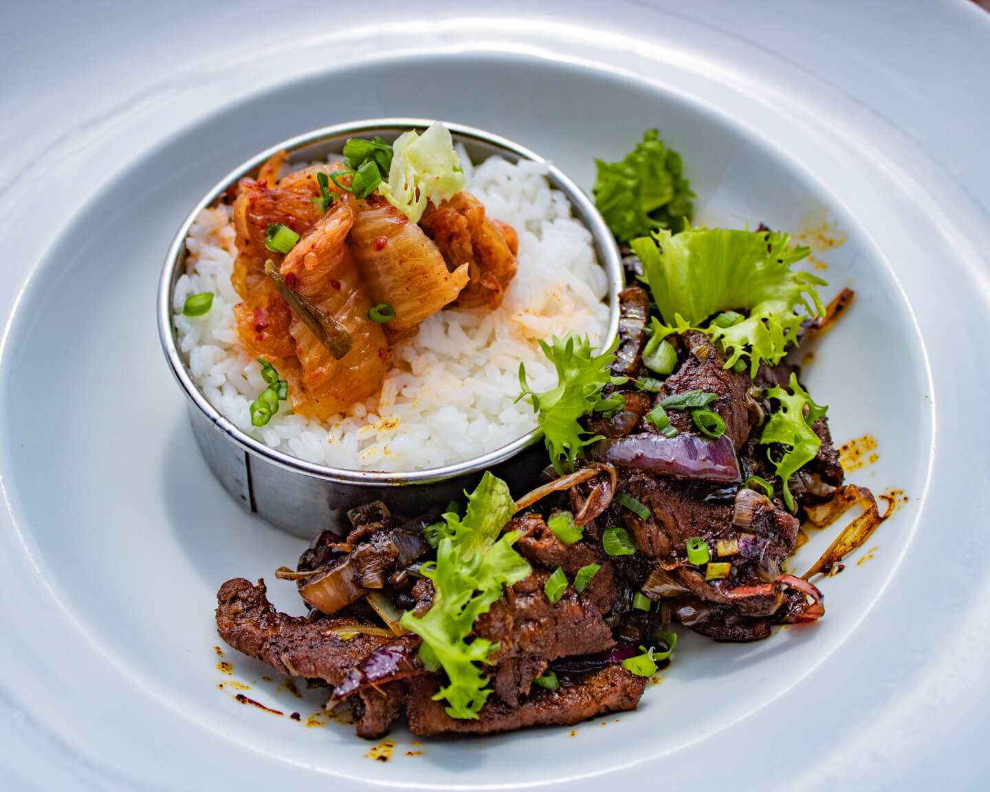 Beef with Rice at Mercure Maldives Kooddoo