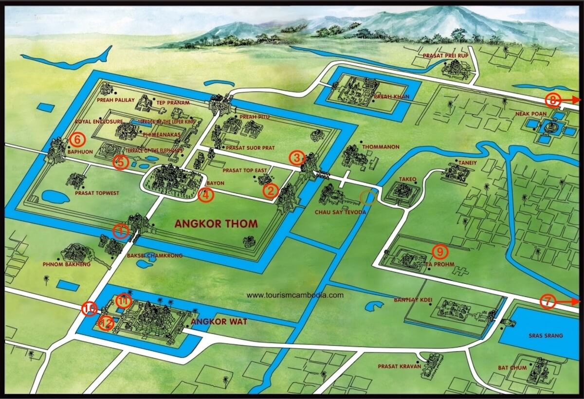 Map of Angkor Wat