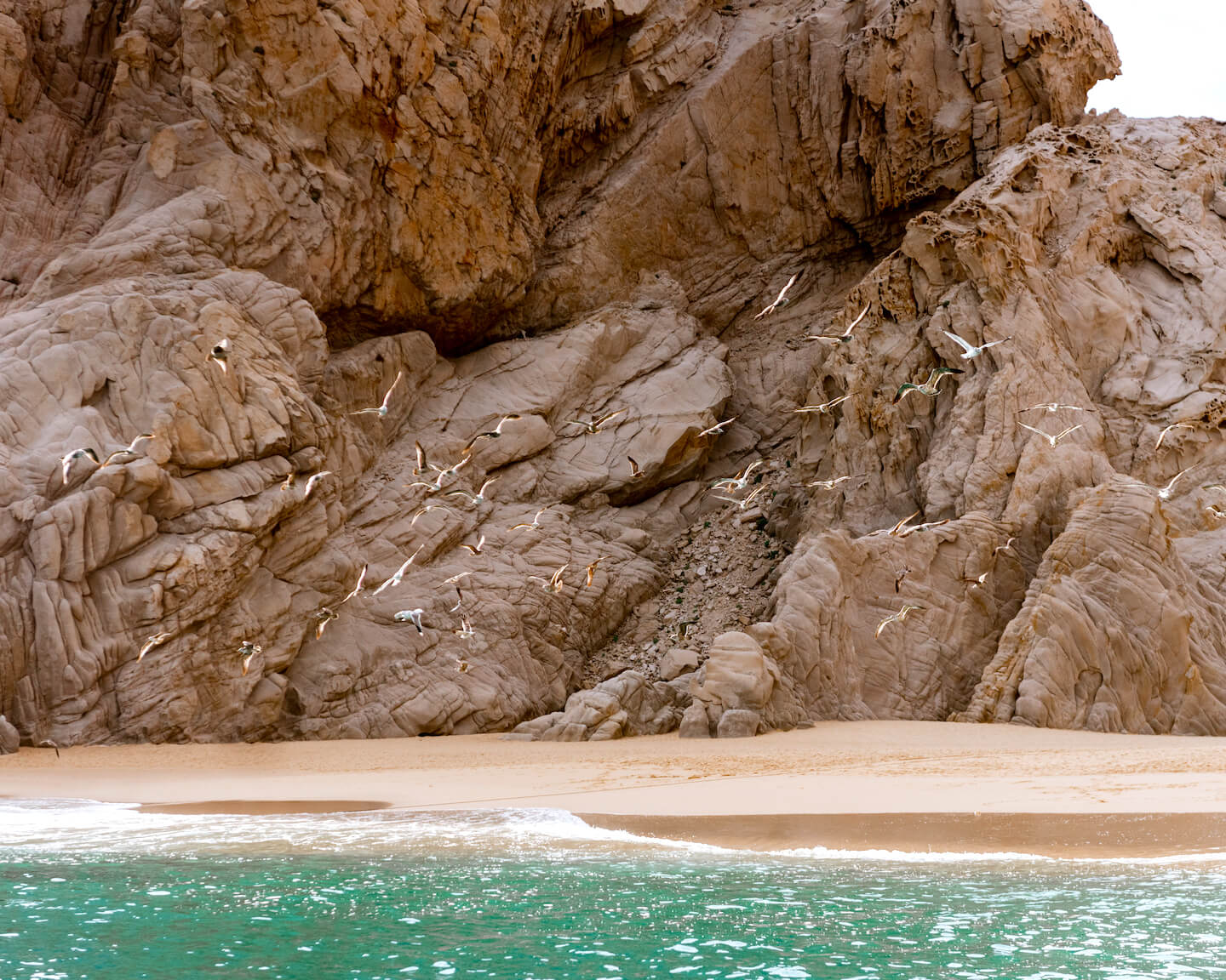 lovers beach in Cabo San Lucas seen from the water
