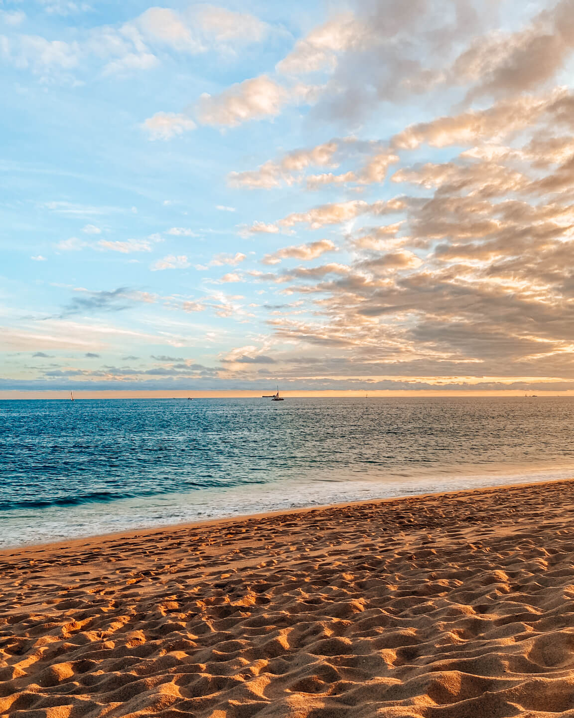 sunset at the beach in Mexico