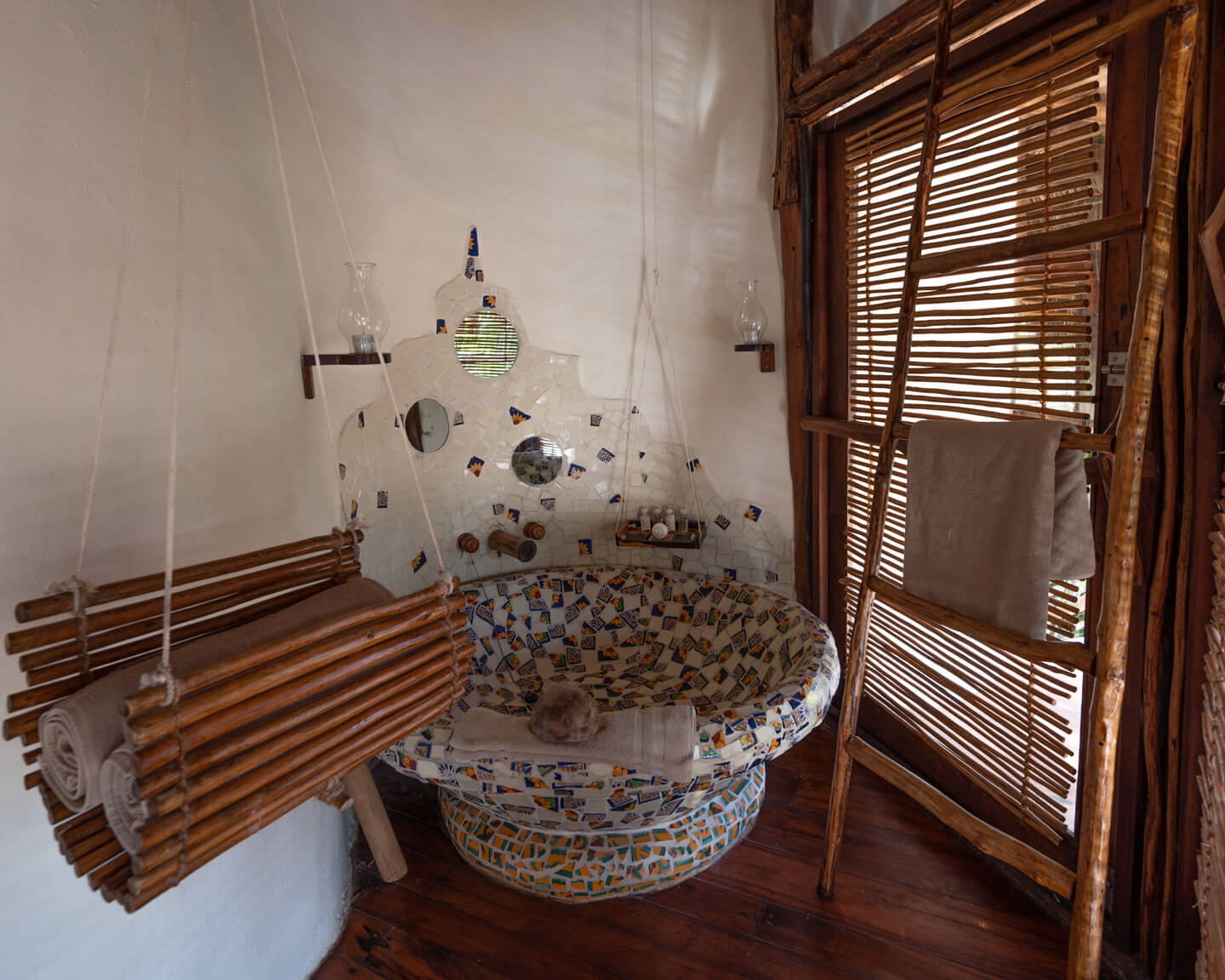 azulik tulum jungle villa tub bath tub with patterns